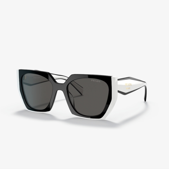 Authentic Prada SPR15W 09Q5S0 Sunglasses Black White - Picture 6 of 10